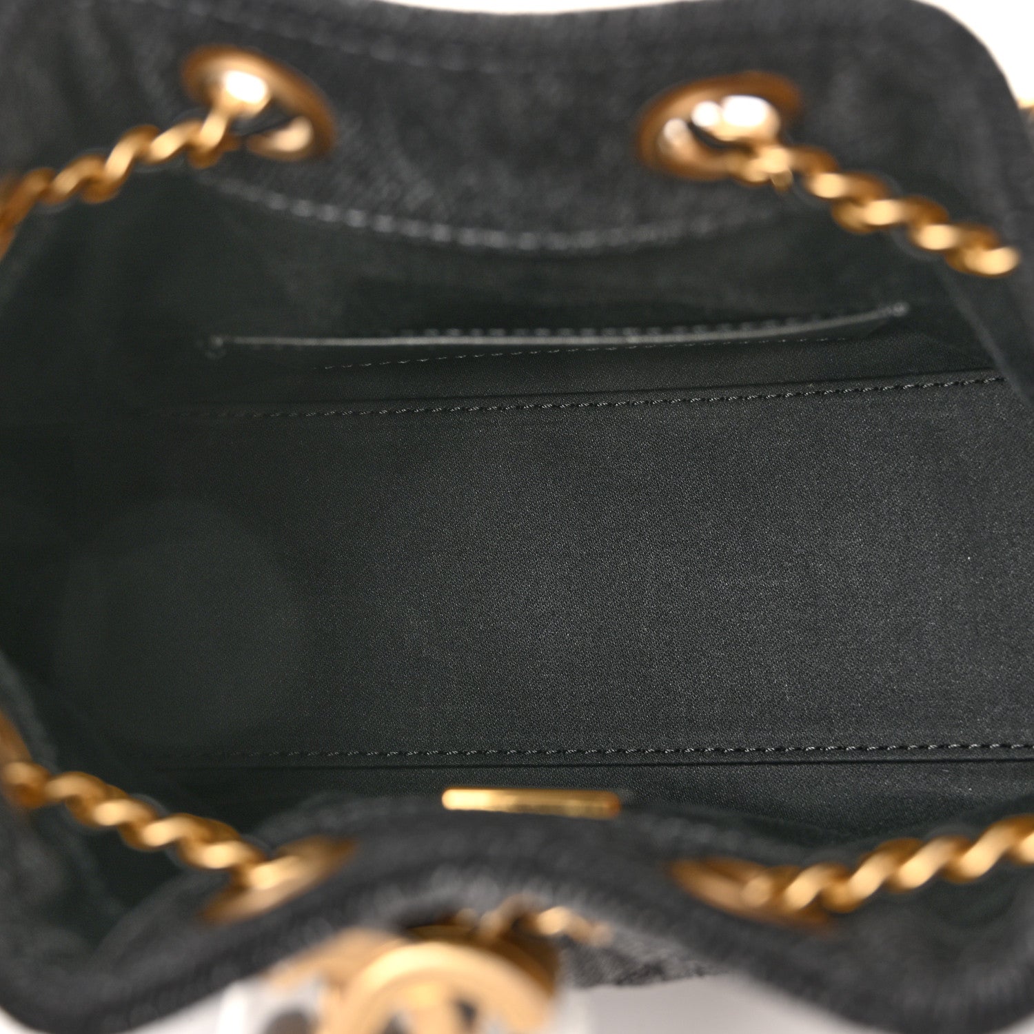 Chanel Washed Denim Quilted Mini Chanel 25 Handbag Black 5 of 11