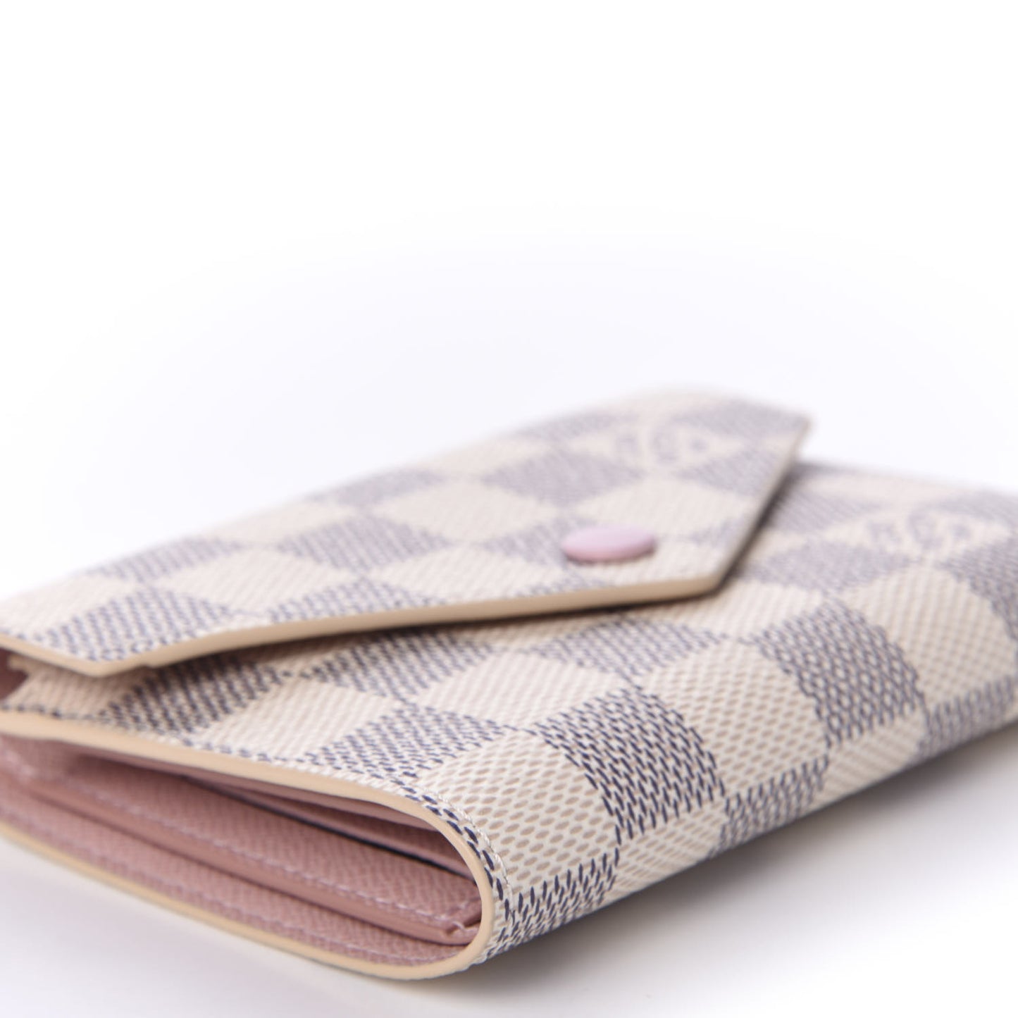 Damier Azur Victorine Wallet Rose Ballerine