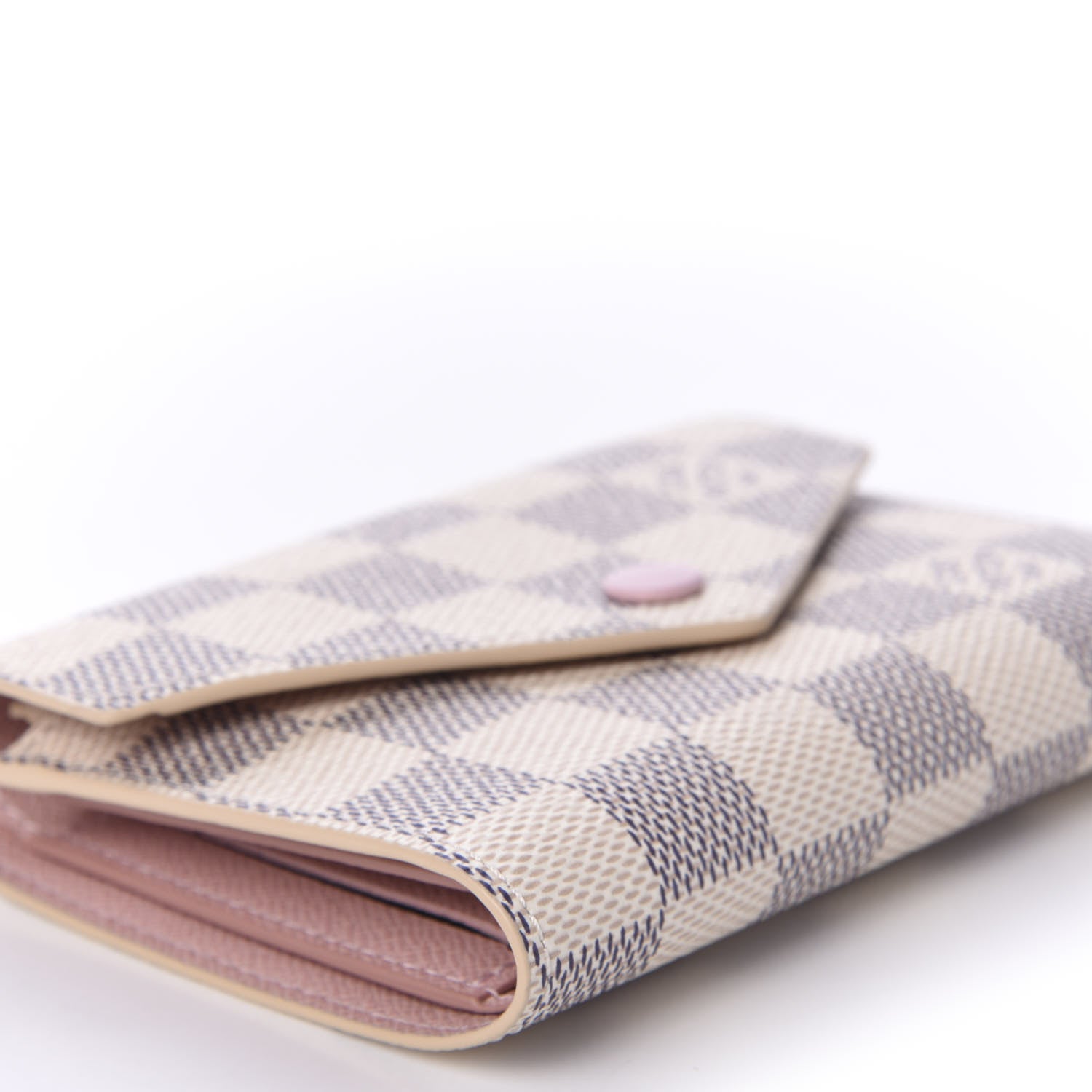 Louis Vuitton Damier Azur Victorine Wallet Rose Ballerine 6 of 9