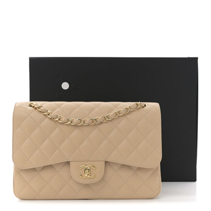 Chanel Caviar Quilted Jumbo Double Flap Beige Clair 12 of 12