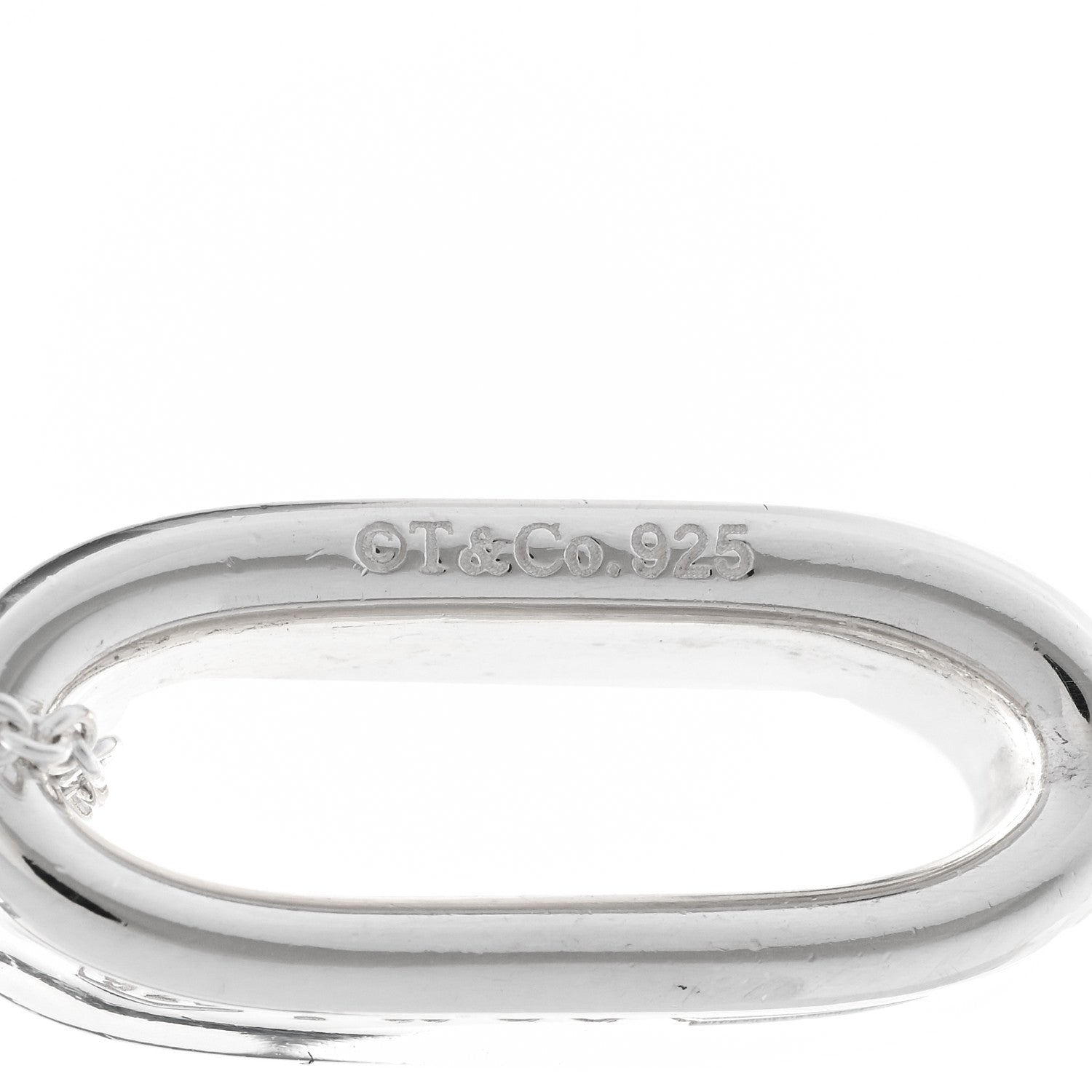Tiffany Sterling Silver 1837 Loop Cushion Pendant Necklace 4 of 5