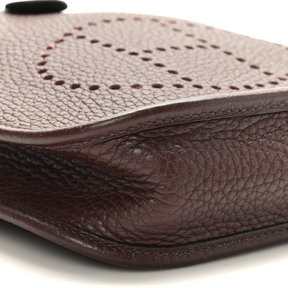 Hermes Taurillon Clemence Evelyne TPM Rouge Sellier 8 of 9