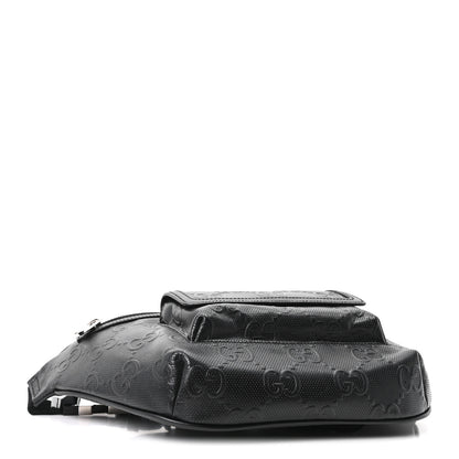 Gucci Calfskin GG Tennis Embossed Pocket Belt Bag Black 4 of 10