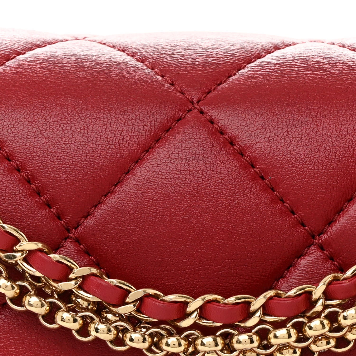 Chanel Shiny Lambskin Quilted Multi Stand Flap Dark Red 8 of 12