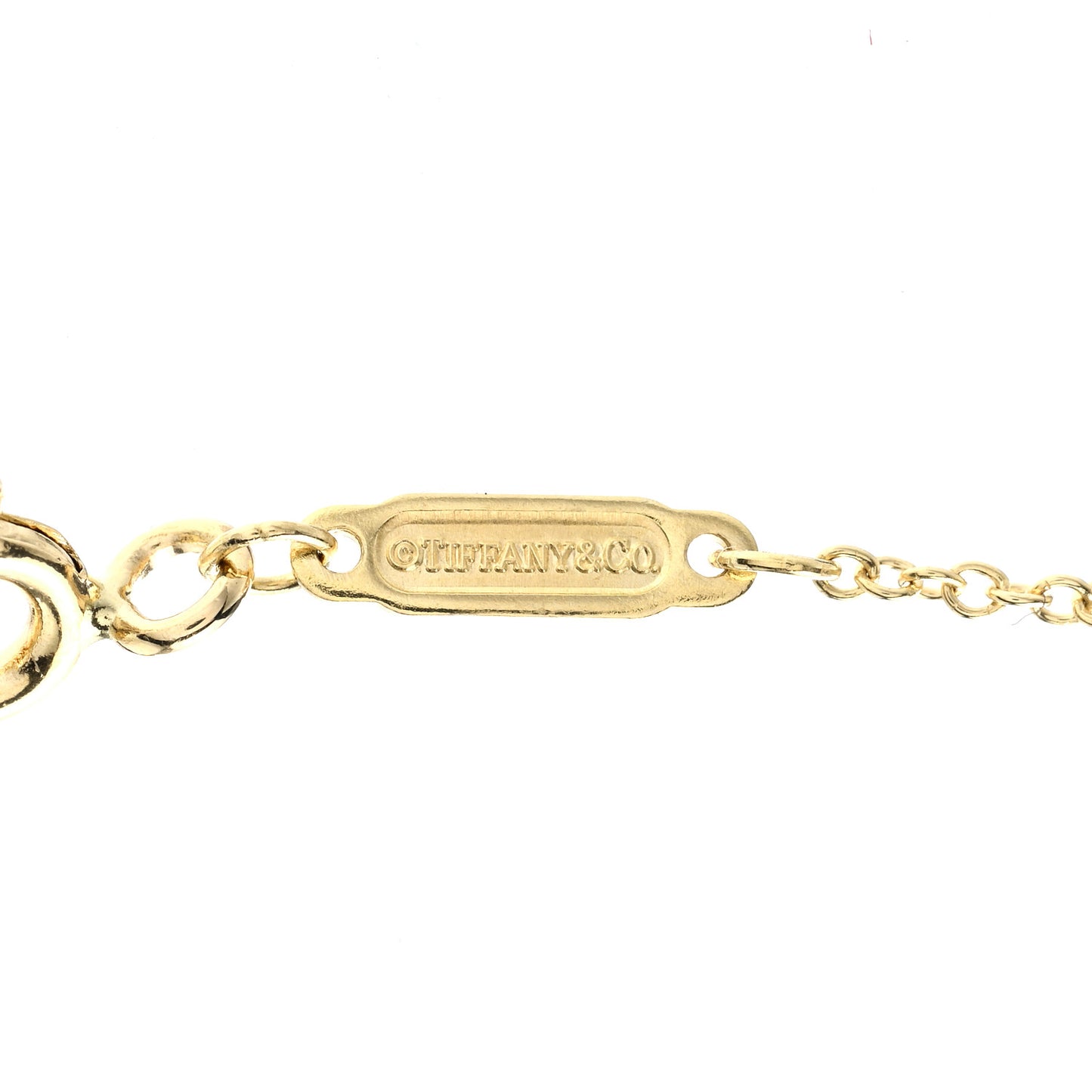 18K Yellow Gold Small T Smile Pendant Necklace