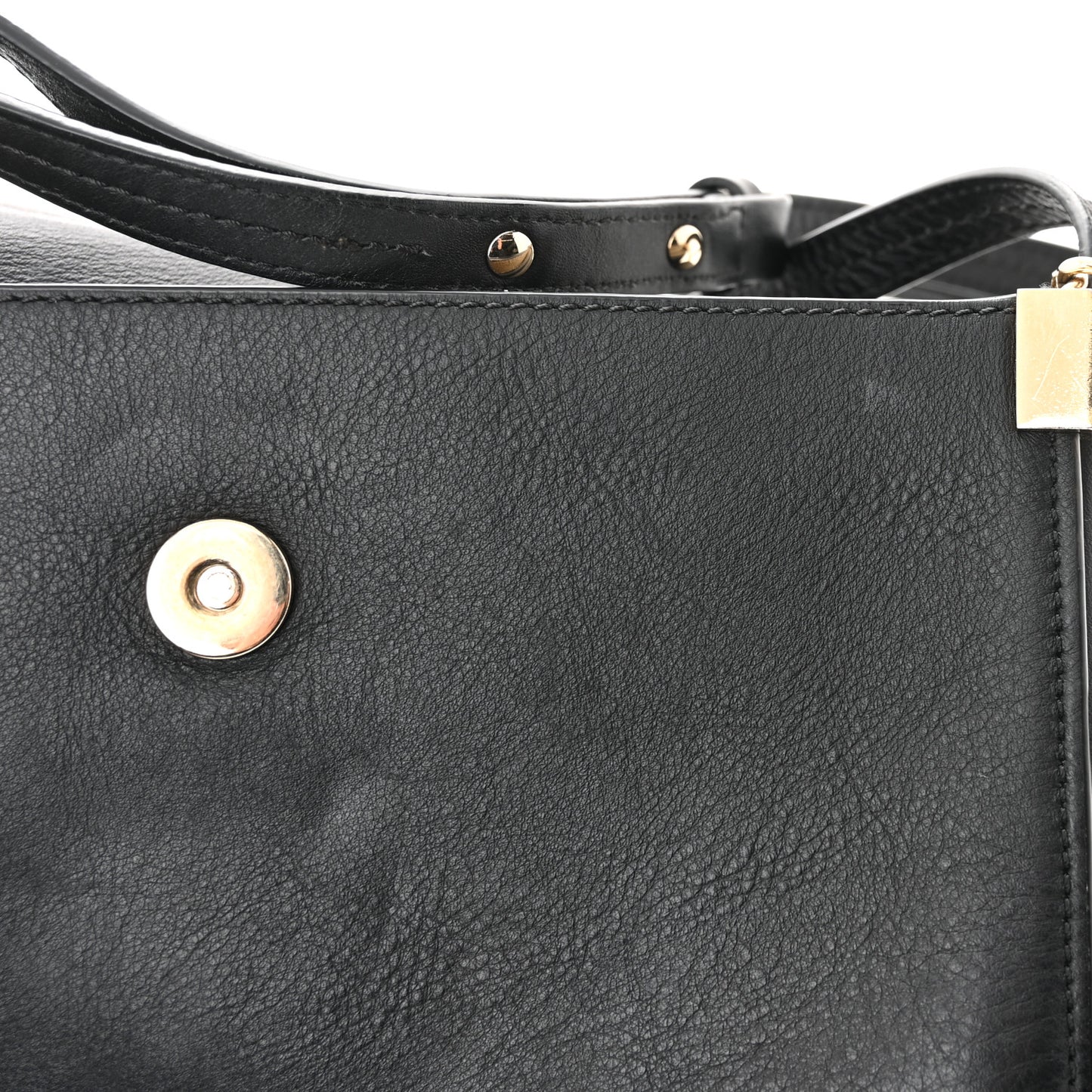 Suede Calfskin Small Faye Shoulder Bag Black