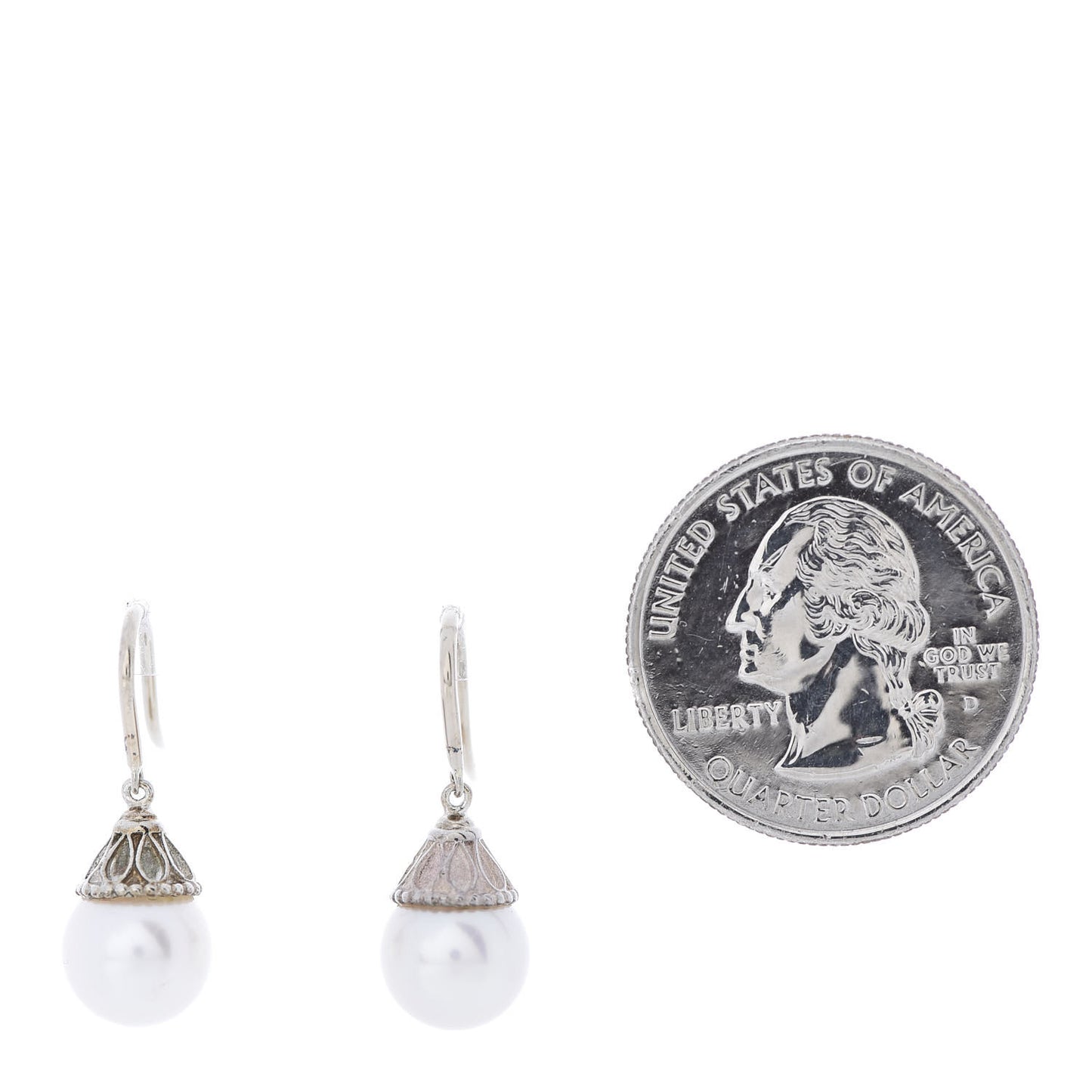 Sterling Silver Pearl Ziegfeld Earrings