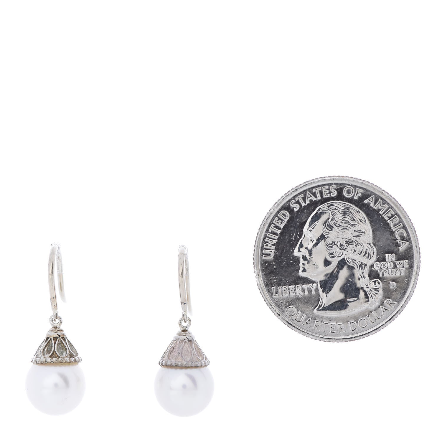 Tiffany Sterling Silver Pearl Ziegfeld Earrings 2 of 6