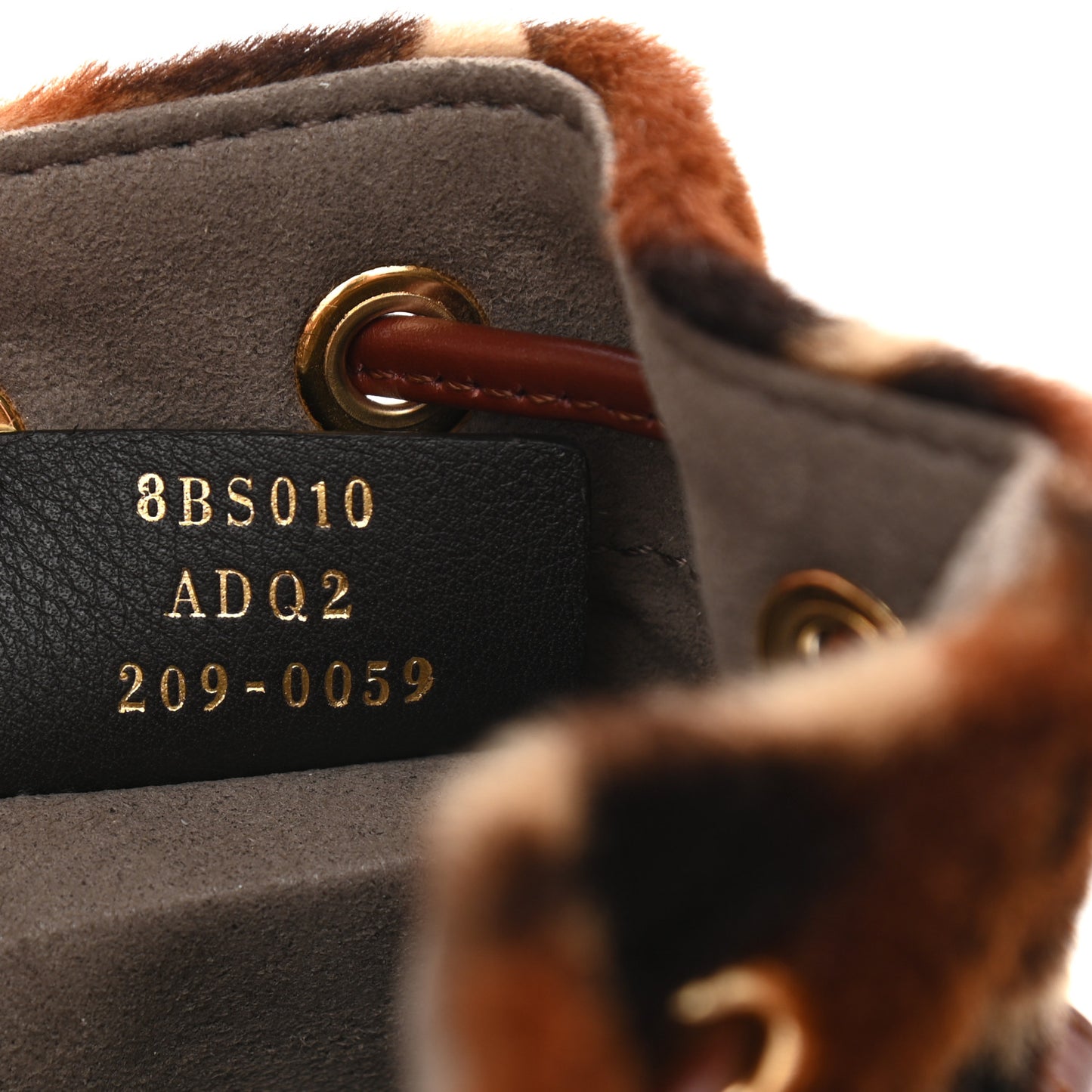 Wool Vitello King F is Fendi Leopard Print Mini Mon Tresor Bucket Bag Brown Multicolor