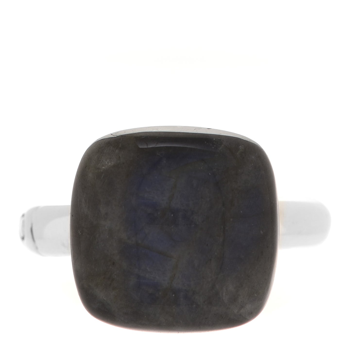 Sterling Silver Blue Labradorite Bamboo Orb Ring 54 7