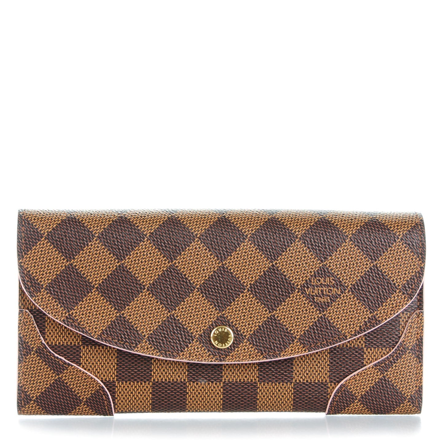 Damier Ebene Caissa Wallet Rose Ballerine