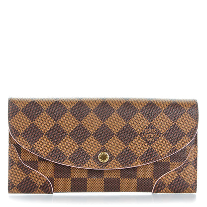 Louis Vuitton Damier Ebene Caissa Wallet Rose Ballerine 1 of 7