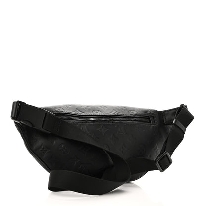 Louis Vuitton Calfskin Monogram Shadow Discovery Bumbag Black 3 of 9