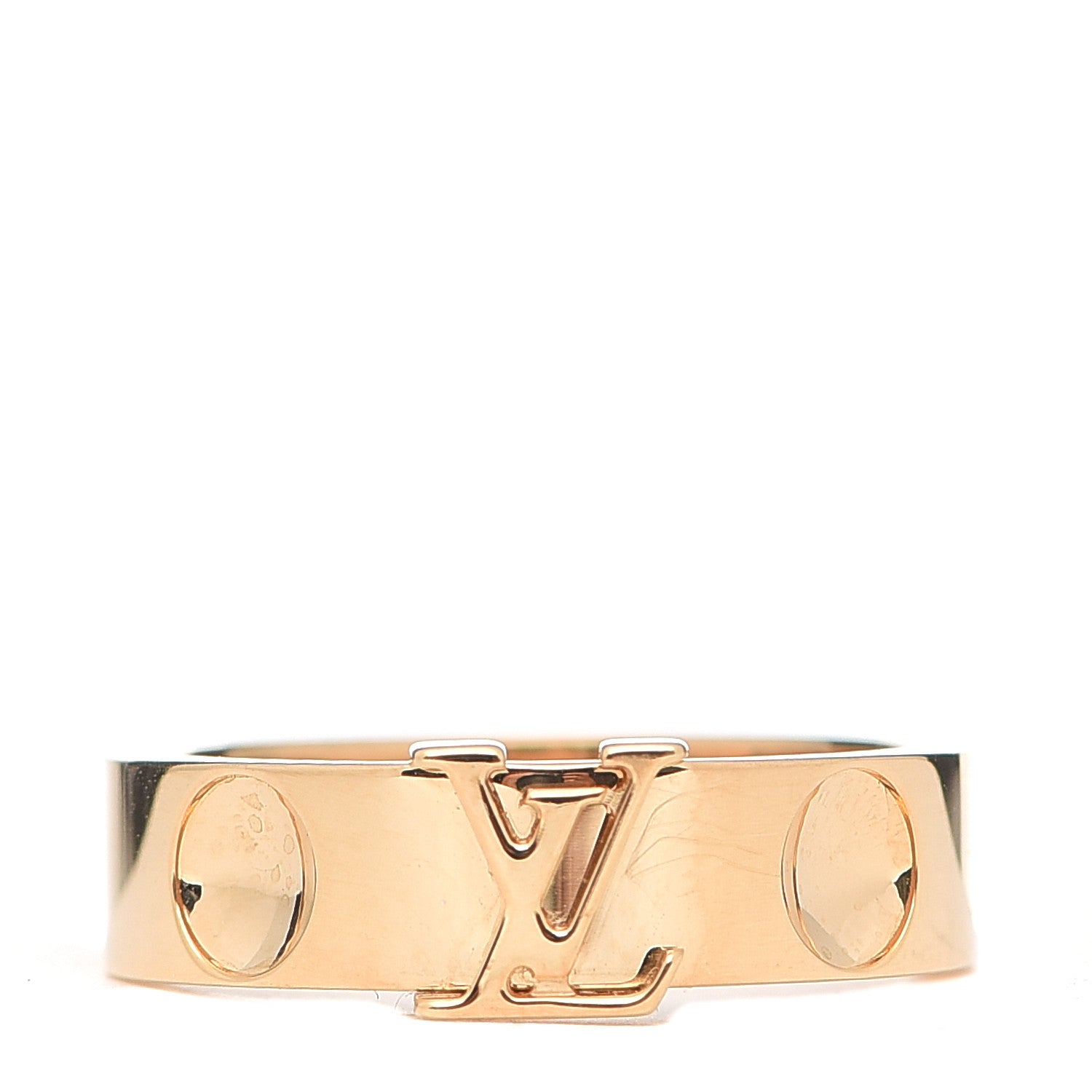 Louis Vuitton 18K Yellow Gold Empreinte LV Ring 51 5.75 1 of 5
