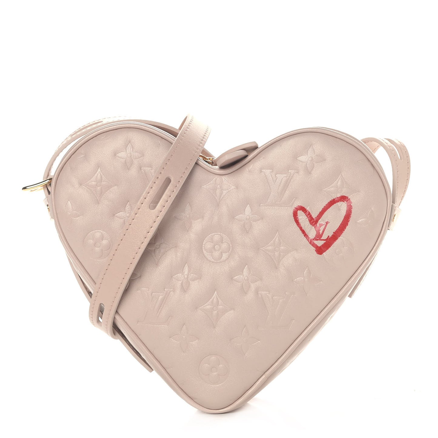 Lambskin Embossed Monogram Fall In Love Sac Coeur Light Pink