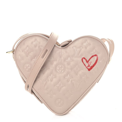 Louis Vuitton Lambskin Embossed Monogram Fall In Love Sac Coeur Light Pink 1 of 7