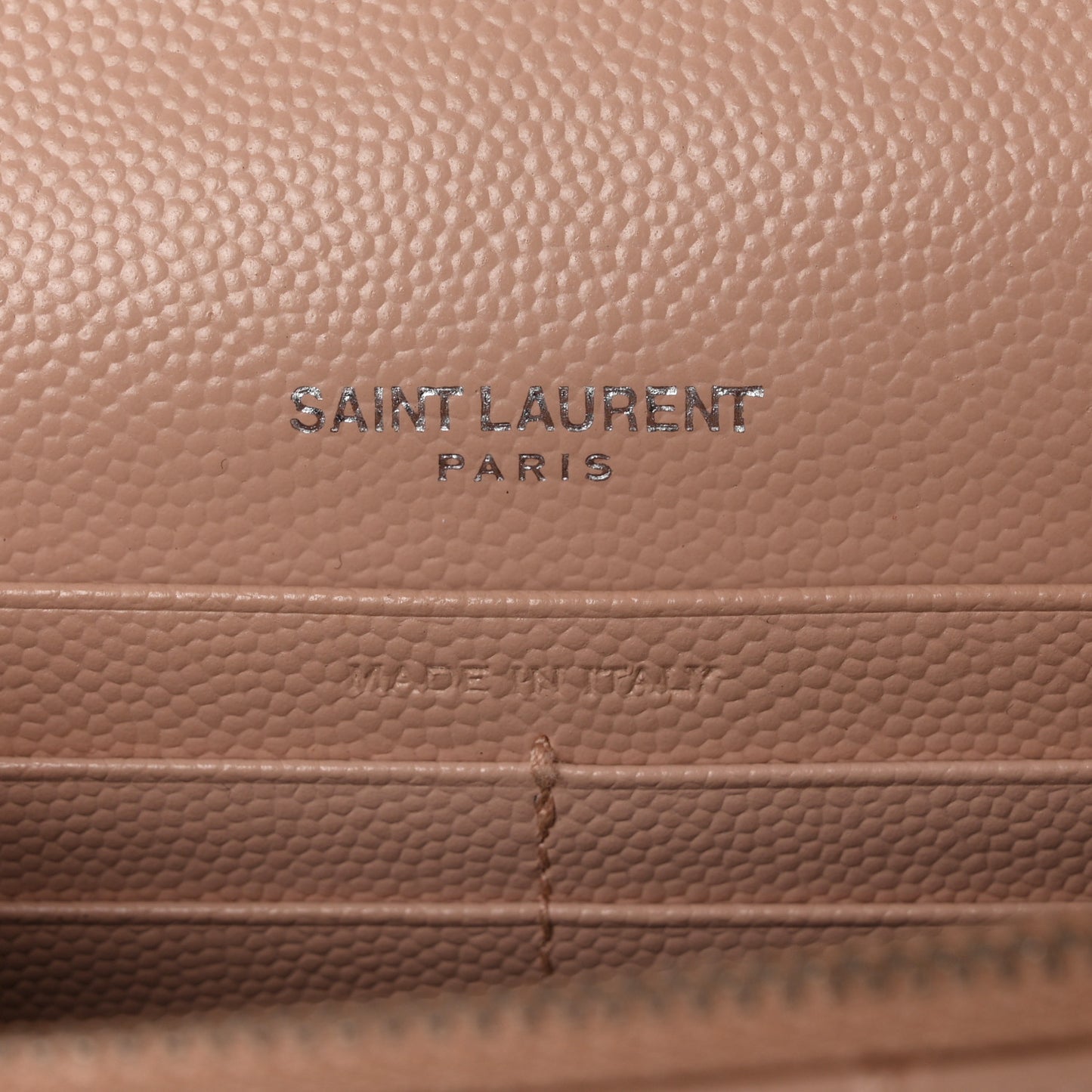Grain De Poudre Matelasse Chevron Monogram Envelope Chain Wallet Pale Pink