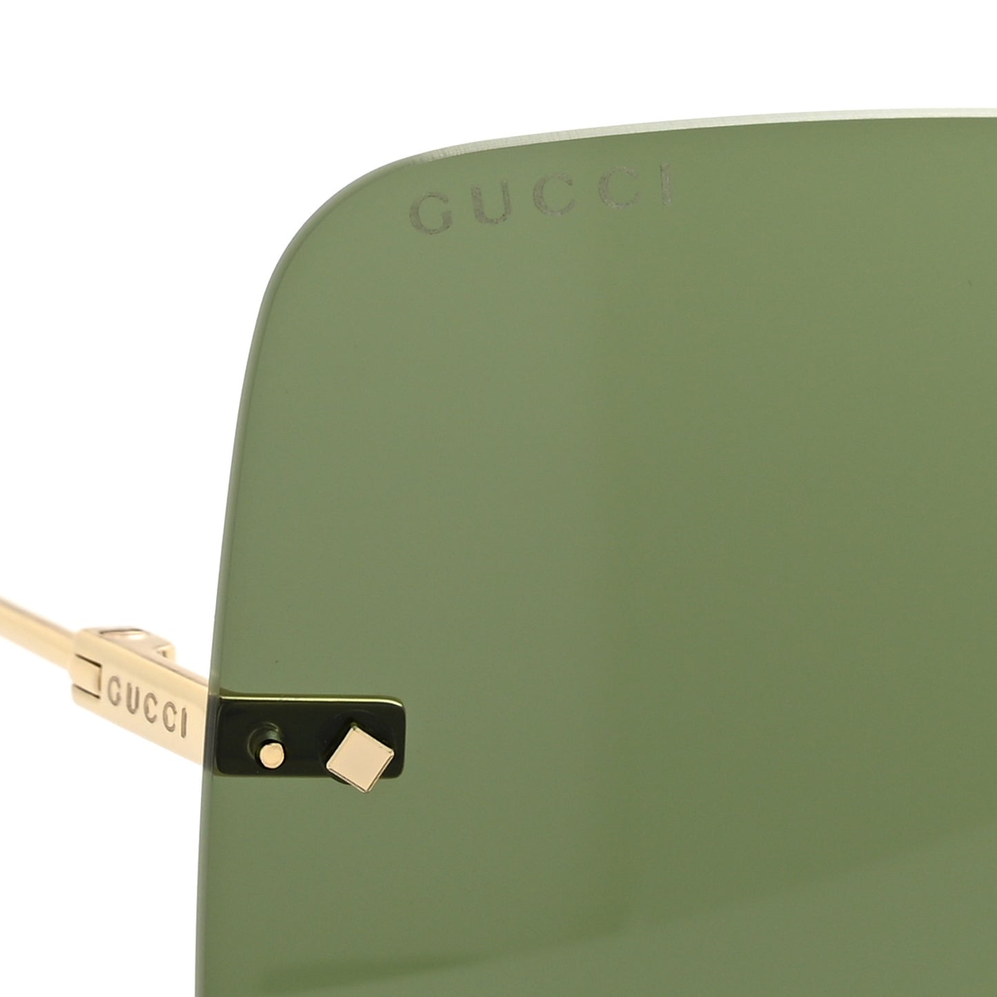 Acetate Detachable Charm Square Frame Sunglasses GG1147S Green