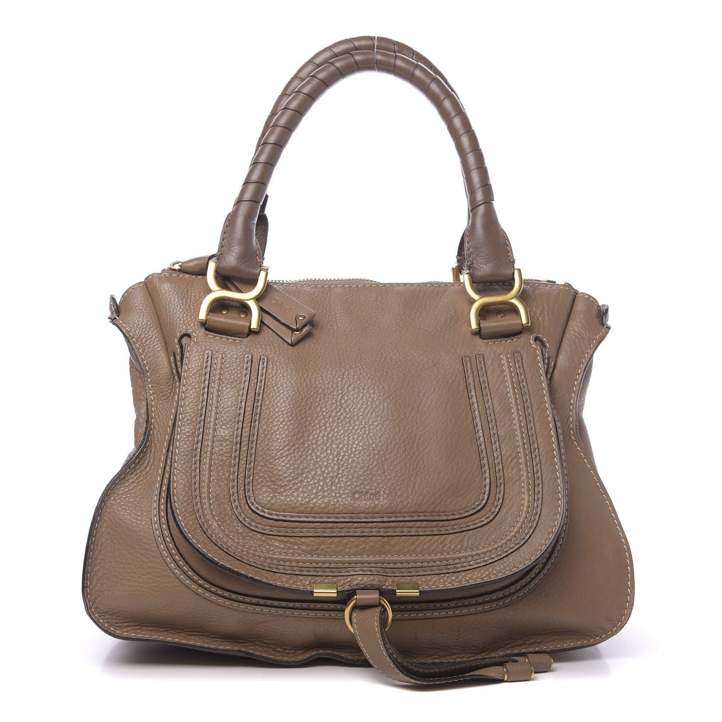 Calfskin Medium Marcie Satchel Nut
