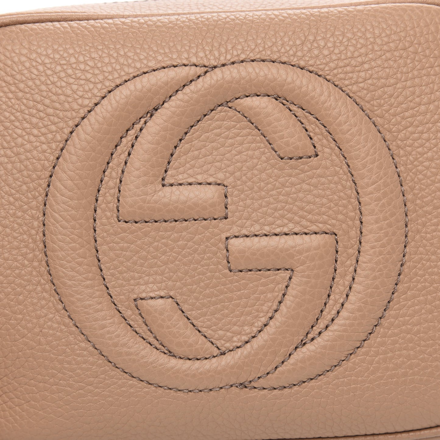 Pebbled Calfskin Small Soho Disco Bag Camelia