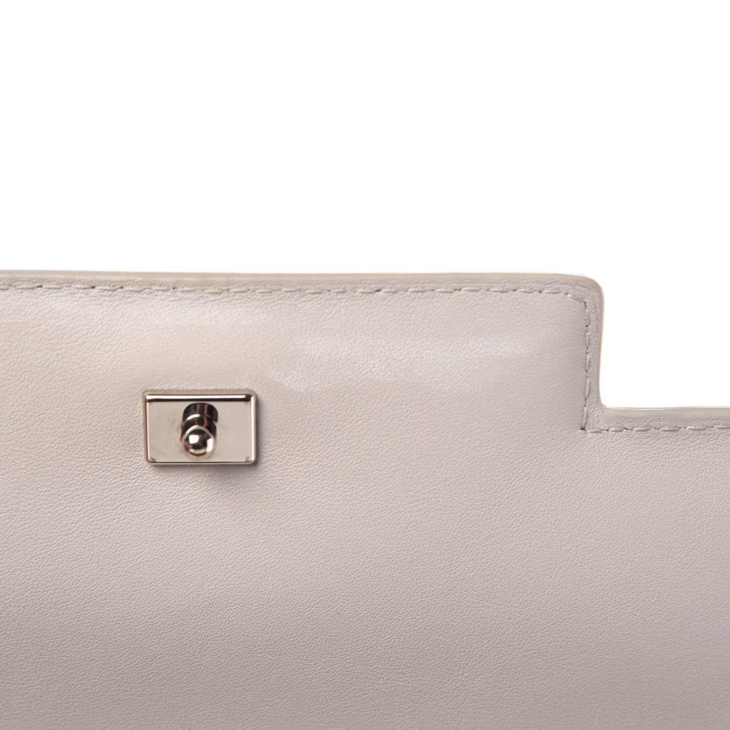 Patent Calfskin MM Tempete Satchel Gray