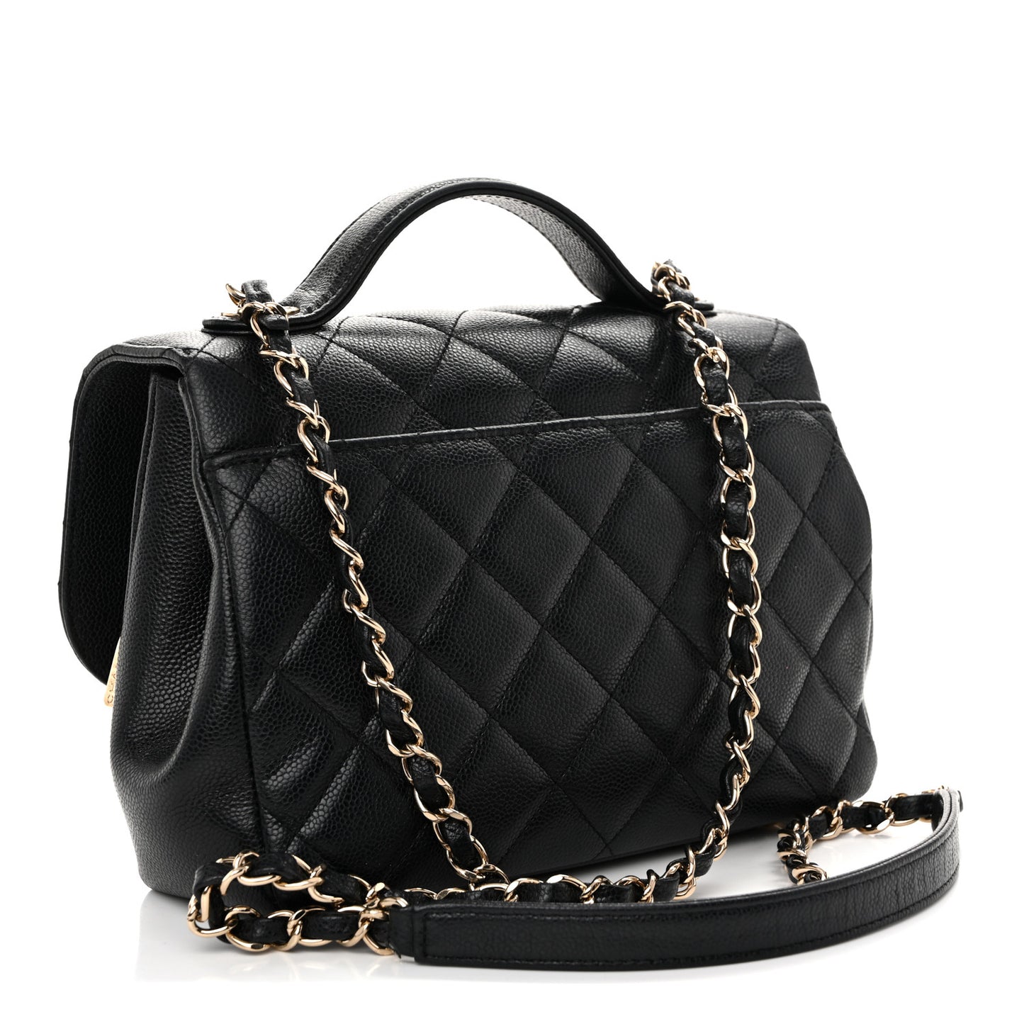 Caviar Quilted Medium Business Affinity Flap Black