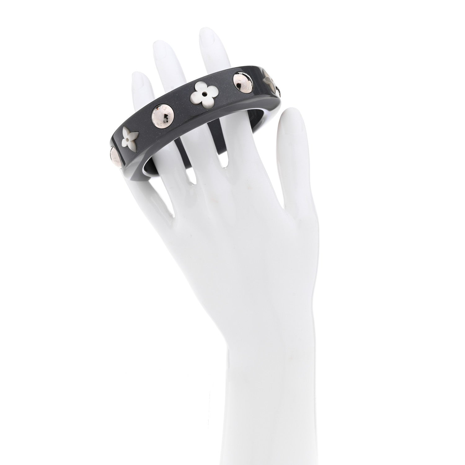 Louis Vuitton Resin Random Flower Bracelet Black 2 of 5