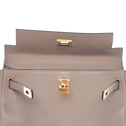 Hermes Swift Kelly Retourne 25 Gris Asphalte 14 of 34
