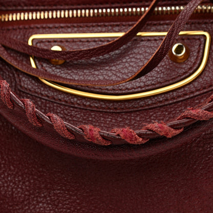 Balenciaga Chevre Gold Metallic Edge Hardware Velo Bordeaux 12 of 15