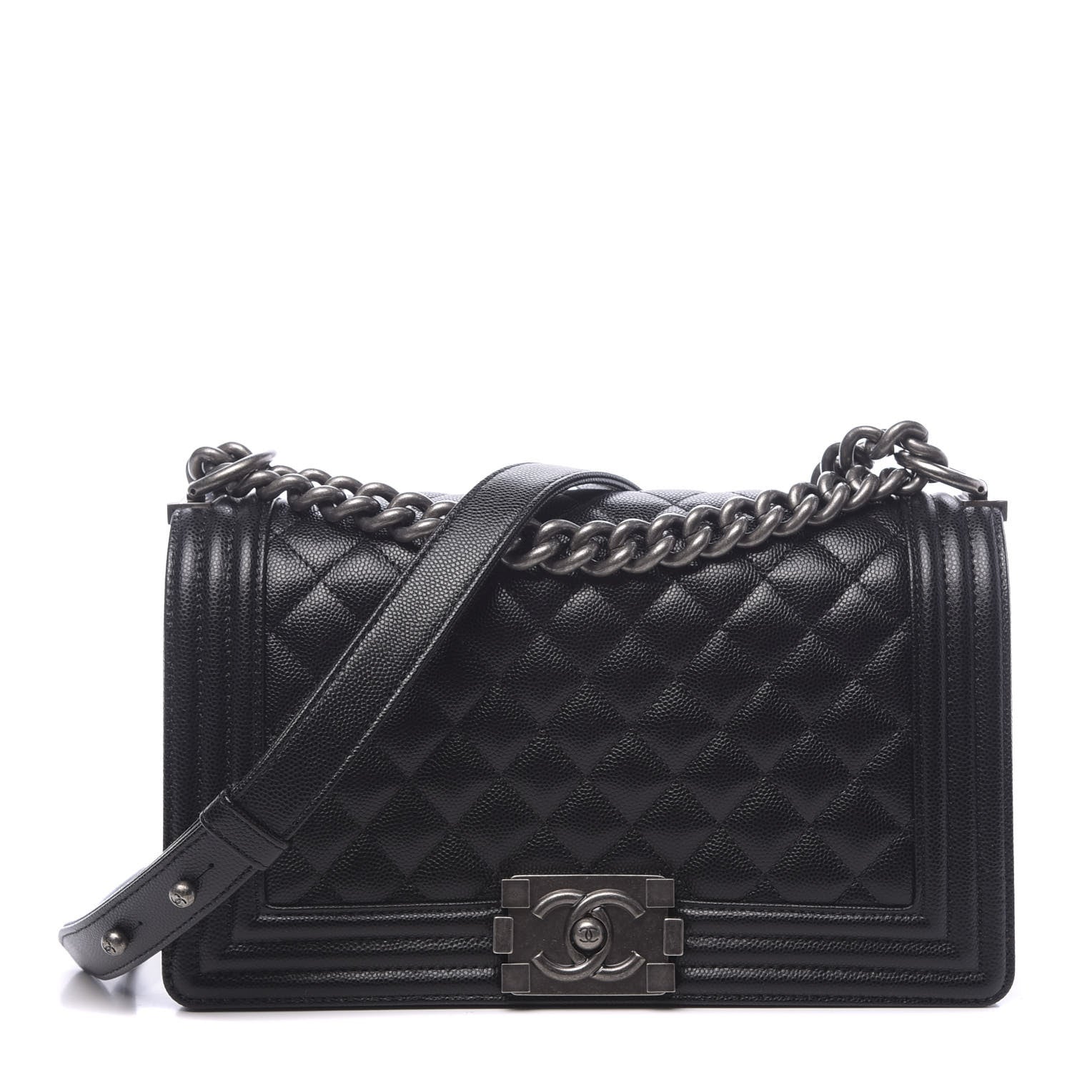Chanel Caviar Quilted Medium Boy Flap Black 1 of 11