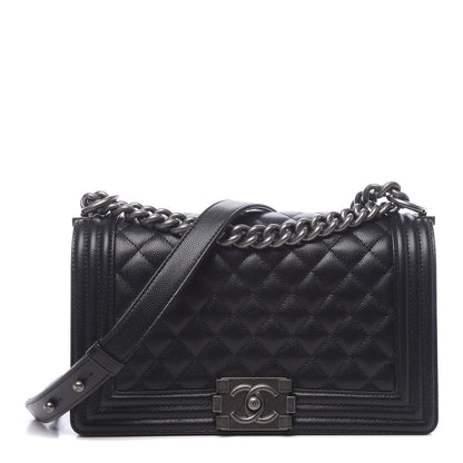 Chanel Caviar Quilted Medium Boy Flap Black 1 of 11