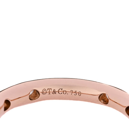 Tiffany 18K Rose Gold Diamond Stacking Band Ring 50 5.5 4 of 4