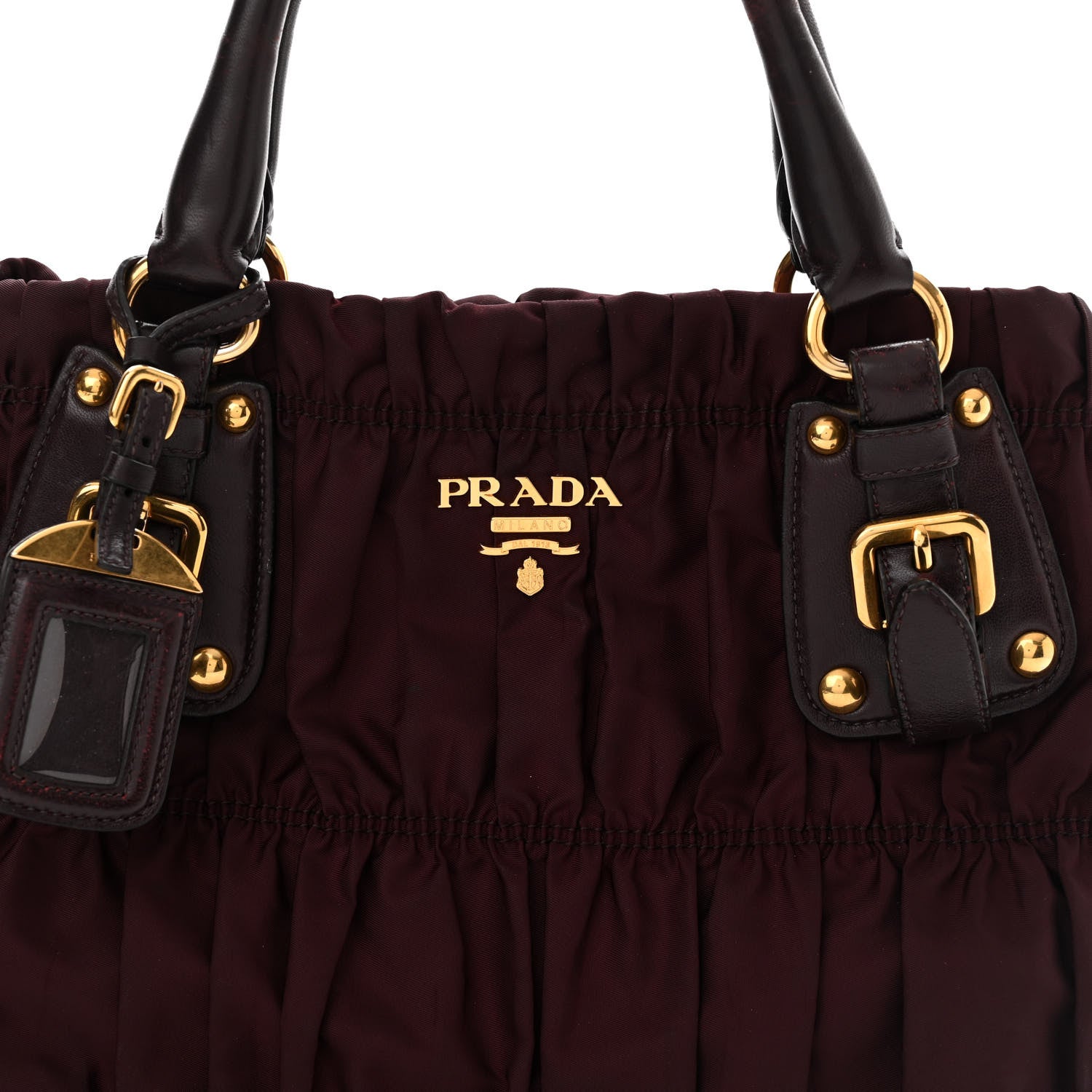 Prada Nappa Gaufre Tote Granato 7 of 14