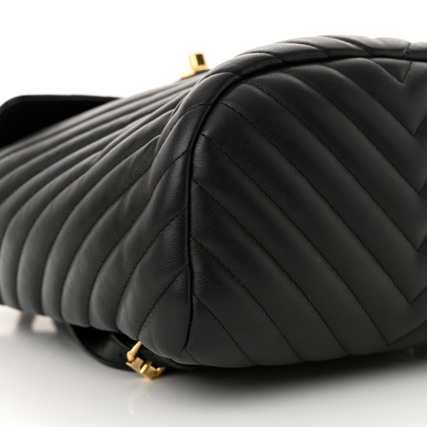 Calfskin Chevron Quilted Small Urban Spirit Backpack Black