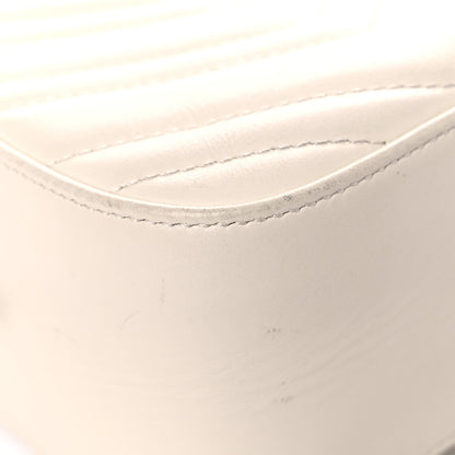 Gucci Calfskin Matelasse Animal Studs Small GG Marmont Chain Shoulder Bag White 10 of 17