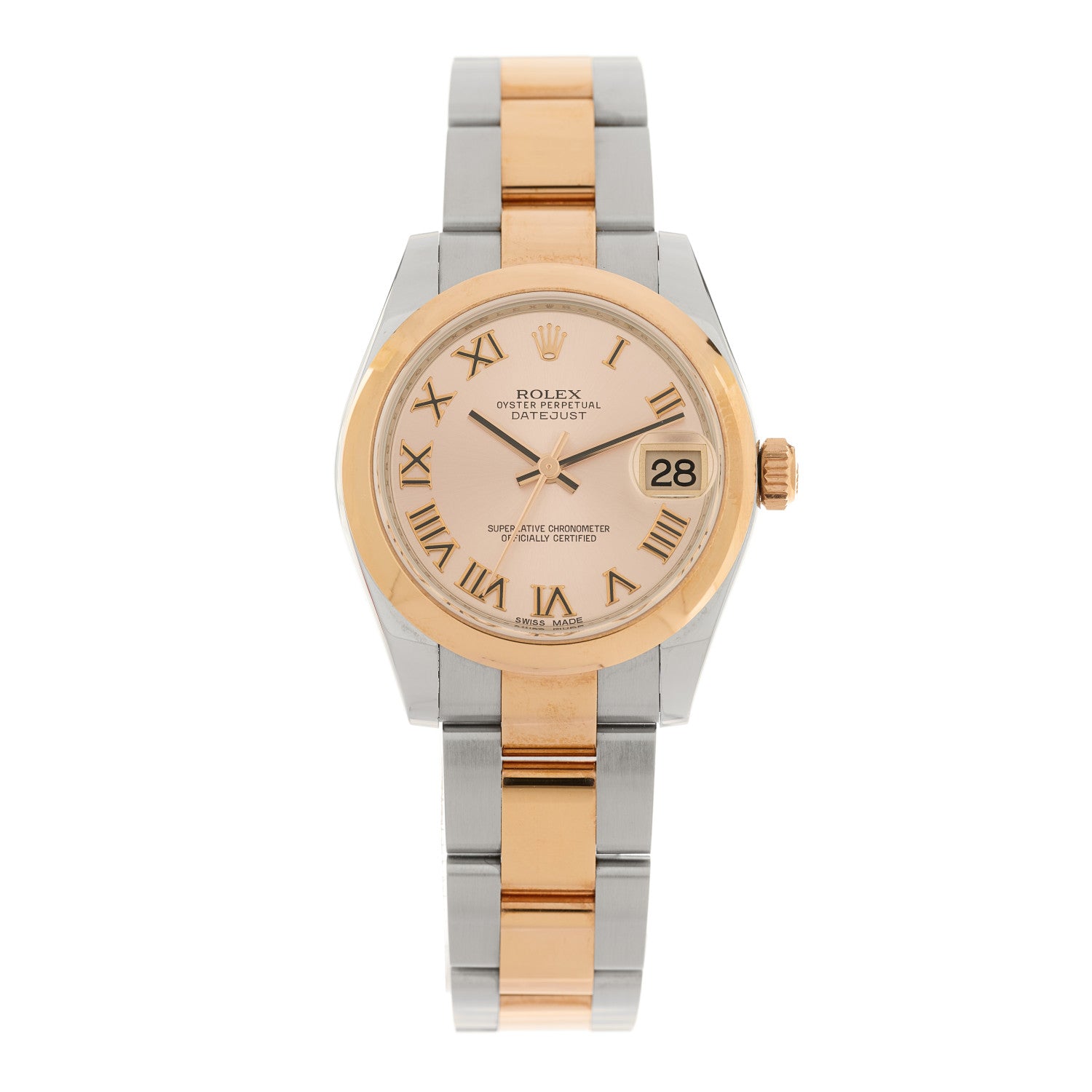 Rolex Stainless Steel 18K Everose 31mm Oyster Perpetual Datejust Watch Pink Roman 178241 1 of 5