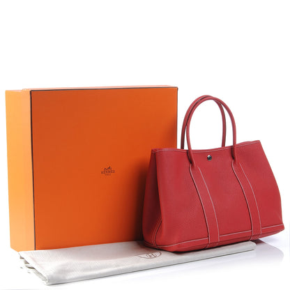 Hermes Vache Country Garden Party 36 MM Rouge Casaque 5 of 8