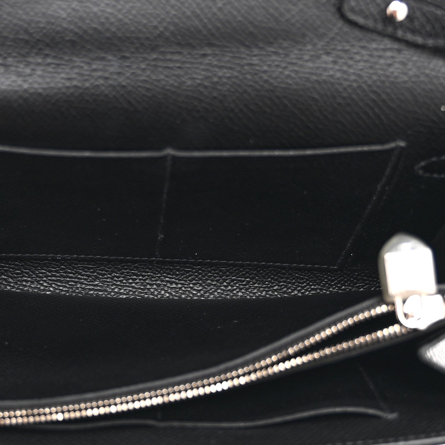 Hermes Epsom Kelly Wallet To Go Black 6 of 12
