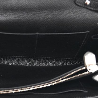 Hermes Epsom Kelly Wallet To Go Black 6 of 12