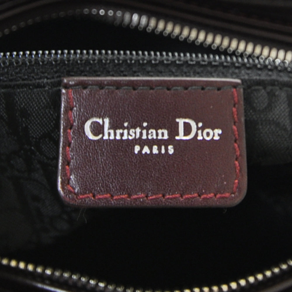 Christian Dior Leather Cannage Large Lady Dior Burgundy 7 of 8