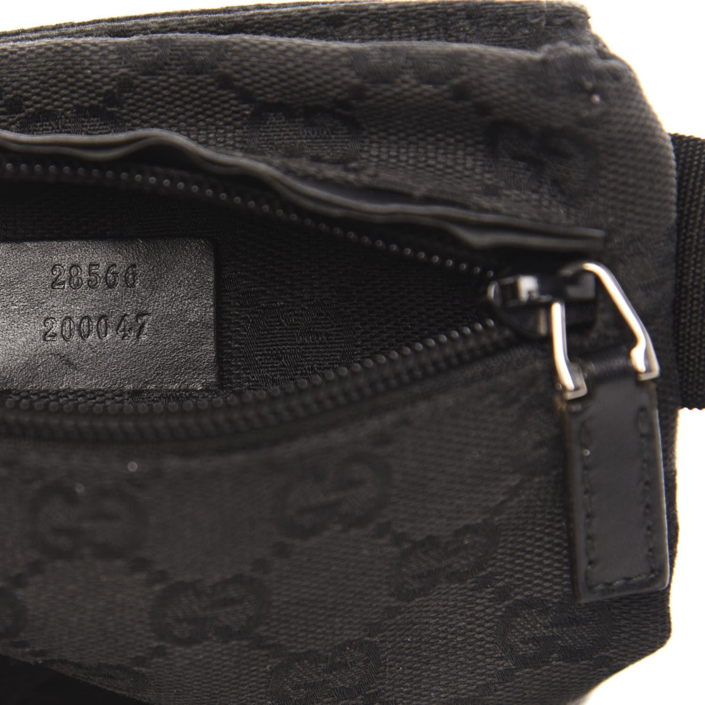 GG Monogram Double Pocket Belt Bag Black