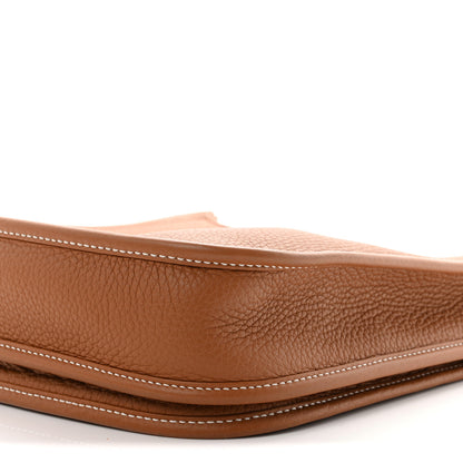 Hermes Taurillon Clemence Evelyne 23 Poche III Gold 10 of 11