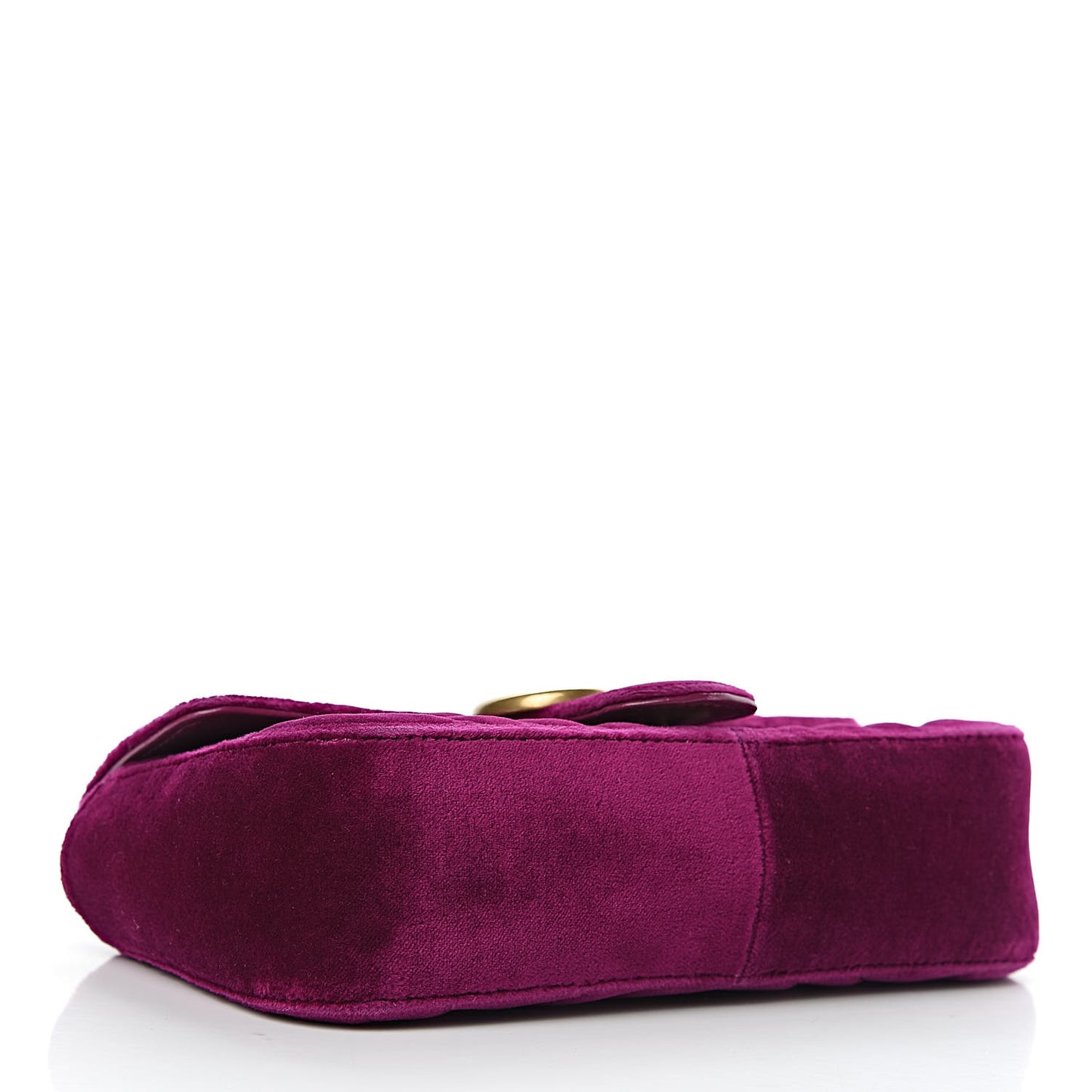 Velvet Matelasse Mini GG Marmont Shoulder Bag Fuchsia Violet Cyclamen