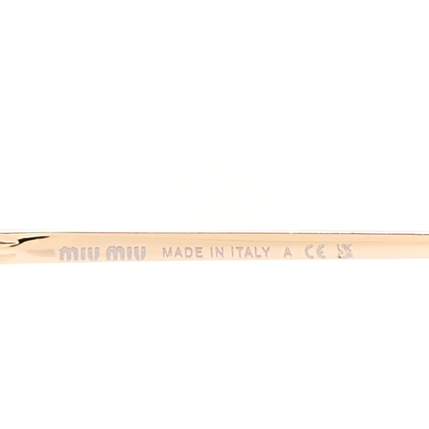 Miu Miu Metal Oval Sunglasses SMU52Y Gold 5 of 6