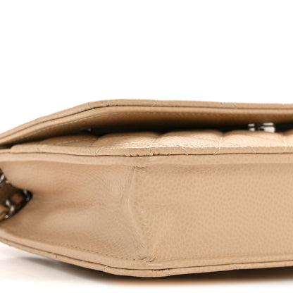 Chanel Caviar Quilted Wallet on Chain WOC Beige 10 of 12