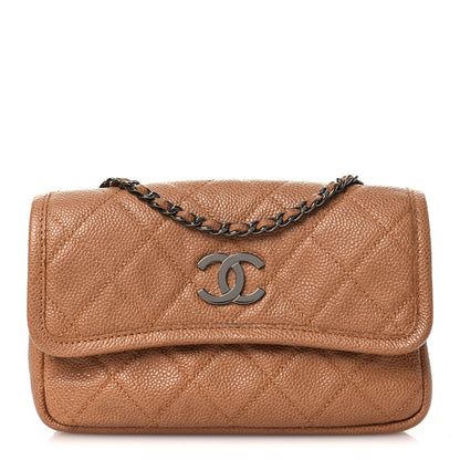 Chanel Caviar Small Natural Beauty Flap Brown 1 of 16