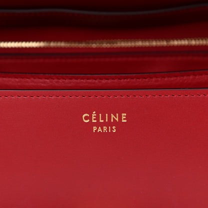 Celine Box Calfskin Medium Classic Box Flap Bag Red 6 of 10