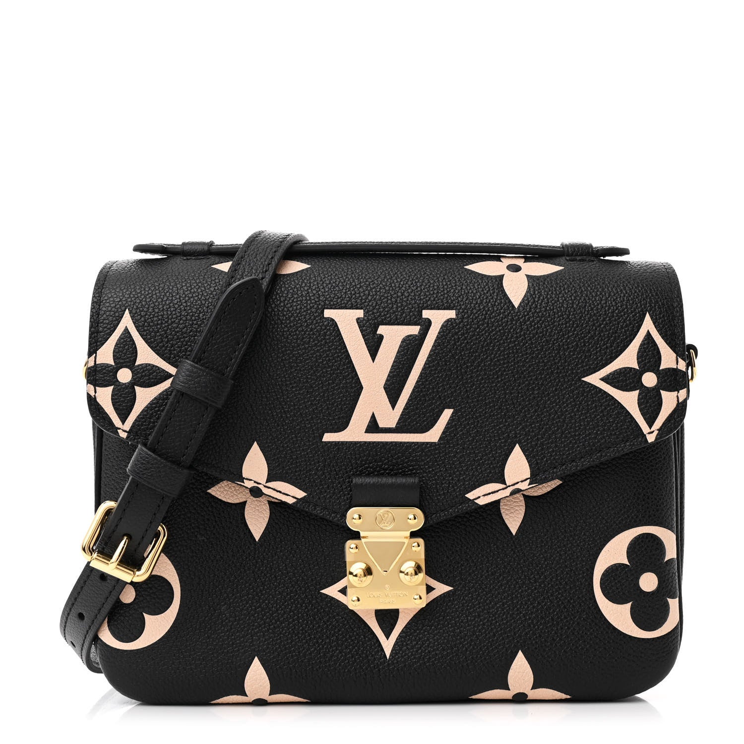 Louis Vuitton Empreinte Monogram Giant Pochette Metis Black Beige 1 of 10