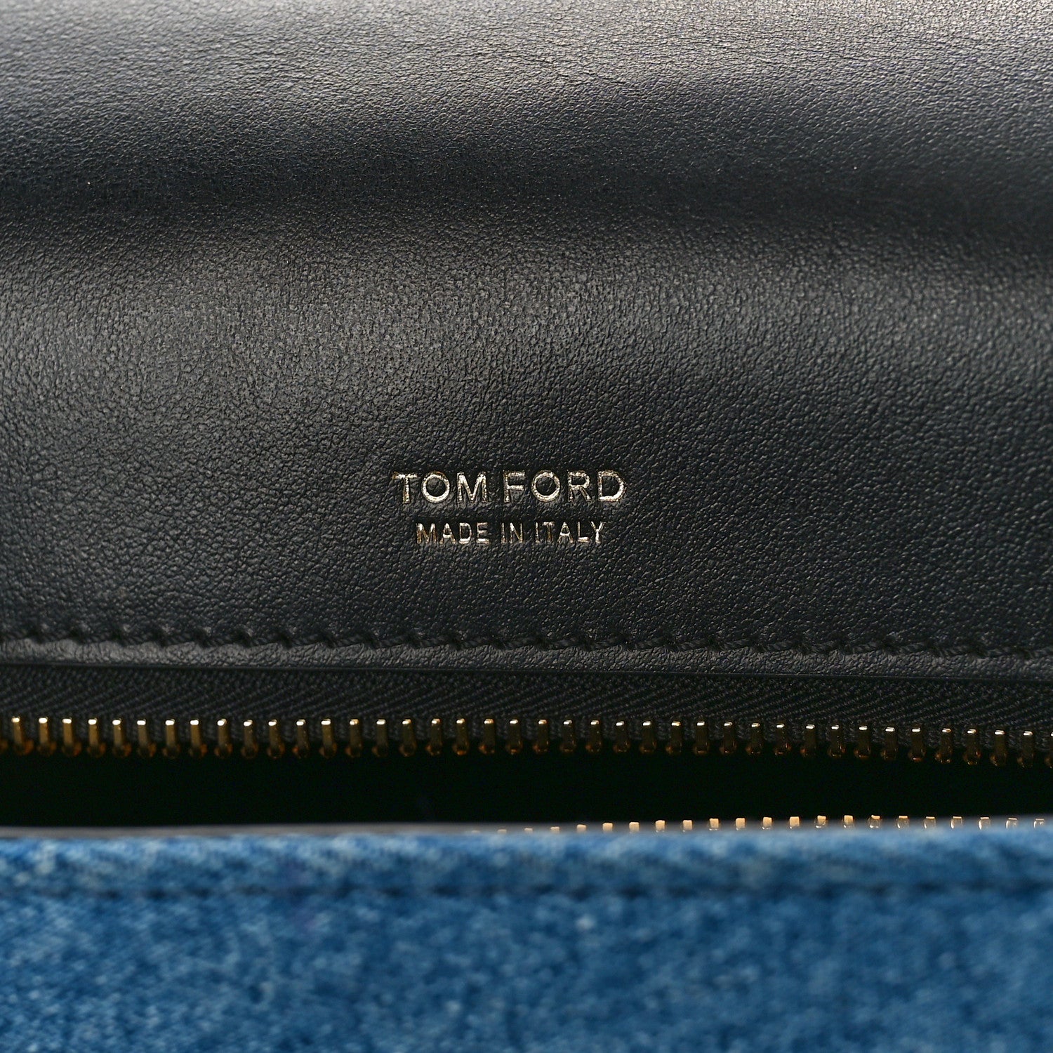 Tom Ford Denim T-Clasp Shoulder Bag Blue 6 of 9