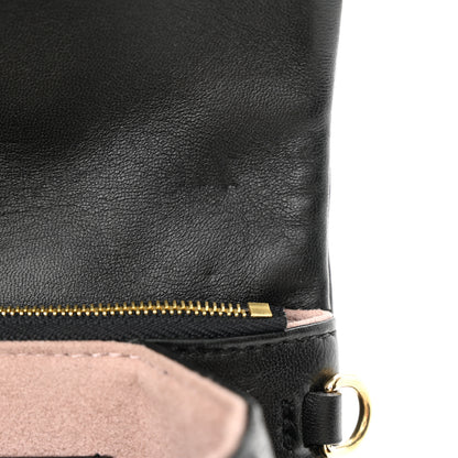Louis Vuitton Lambskin Embossed Monogram Pochette Coussin Black 10 of 14